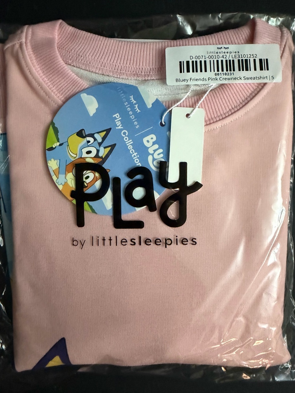 Little Sleepies Bluey Friends Pink Crewneck Sweatshirt